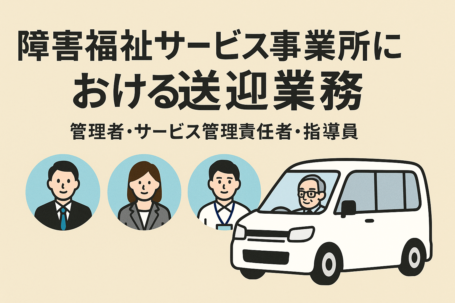 障害福祉サービス事業所における送迎業務｜管理者・サービス管理責任者・指導員の役割と常勤換算のポイント