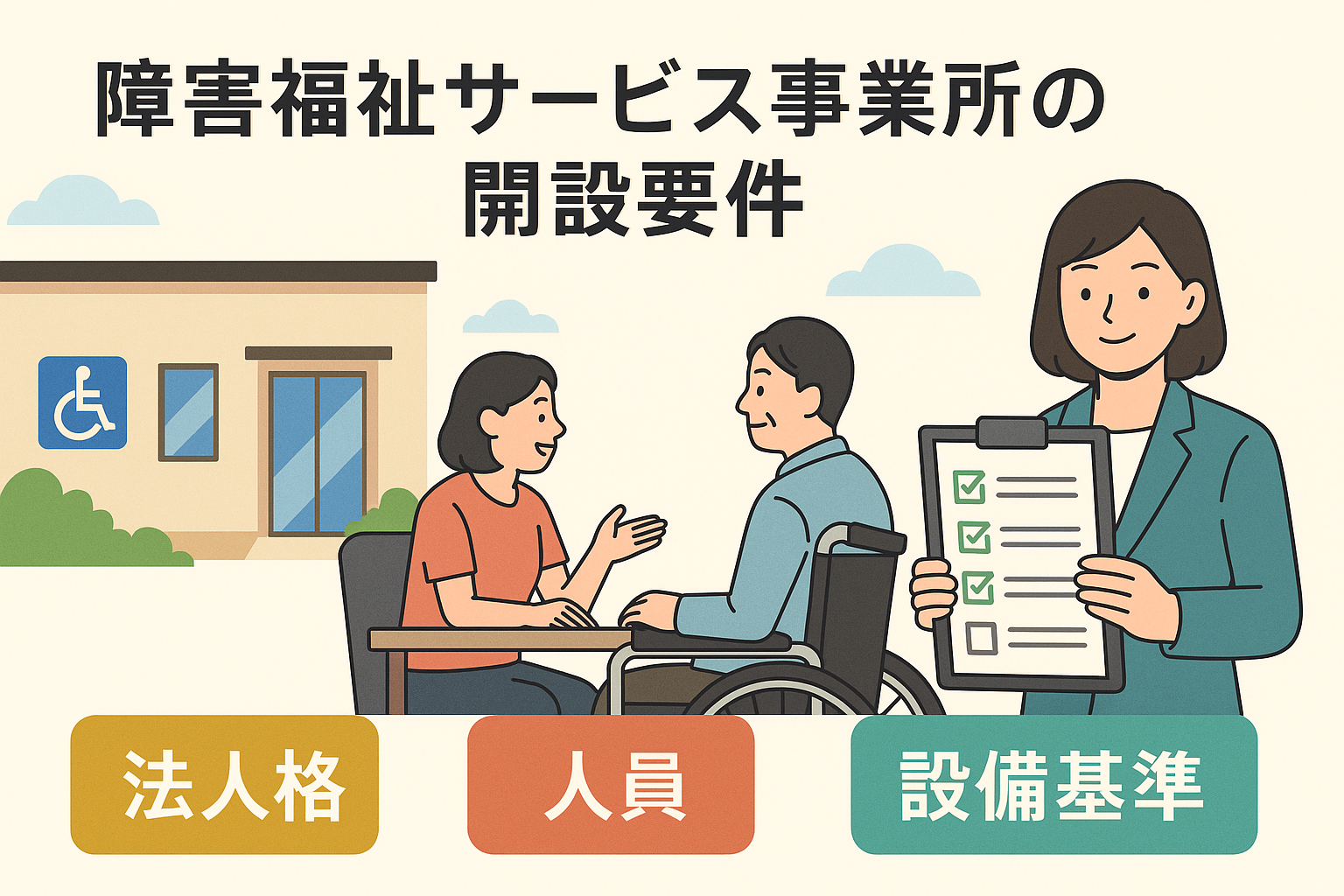 障害福祉サービス事業所の開設要件｜法人格・人員・設備基準を解説