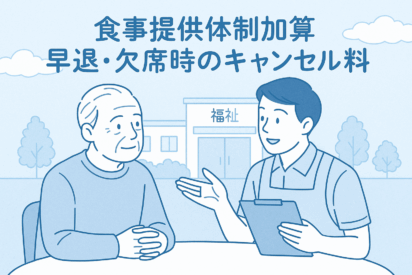 障害福祉サービスの食事提供体制加算におけるキャンセル料の取扱いを解説｜休み・早退時の対応ポイント